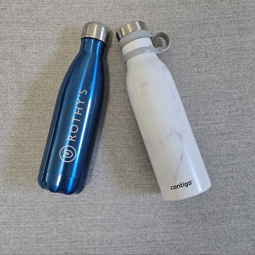 Two water bottles up for grabs! One by Swell x Rothy’s and one by Contigo